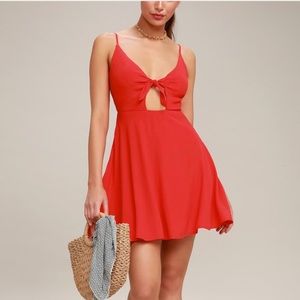 Red Lulu’s skater dress-size S